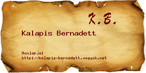 Kalapis Bernadett névjegykártya
